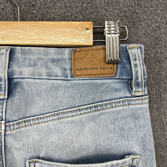 American Eagle Jeans Youth 0 Next Level Stretch Distressed Curvy Hi Rise Jegging - Picture 12 of 14